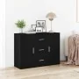 Aparador roble negro 91x29,5x65 cm madera de ingeniería de , Aparadores - Ref: Foro24-862477, Precio: 110,11 €, Descuento: %
