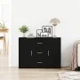 Aparador roble negro 91x29,5x65 cm madera de ingeniería de , Aparadores - Ref: Foro24-862477, Precio: 110,11 €, Descuento: %