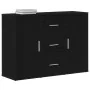 Aparador roble negro 91x29,5x65 cm madera de ingeniería de , Aparadores - Ref: Foro24-862477, Precio: 110,11 €, Descuento: %