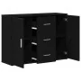 Aparador roble negro 91x29,5x65 cm madera de ingeniería de , Aparadores - Ref: Foro24-862477, Precio: 110,11 €, Descuento: %