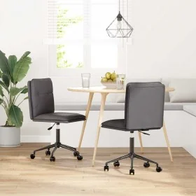 Sillas de comedor 2 unidades cuero sintético gris by , dining chairs - Ref: Foro24-3315421, Price: 118,56 €, Discount: %