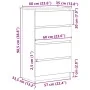 Aparador de roble negro 60x35x98,5 cm madera de ingeniería de , Aparadores - Ref: Foro24-861992, Precio: 114,48 €, Descuento: %
