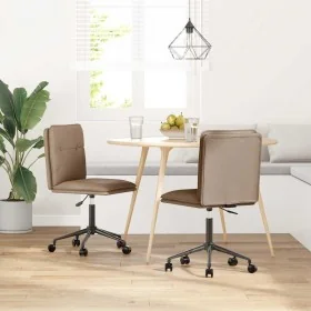 Sillas de comedor 2 unidades cuero sintético color capuchino de , Sillas de comedor - Ref: Foro24-3315423, Precio: 118,56 €, ...