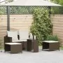 Set de muebles de jardín con cojines apilables 5 pzas marrón von , Outdoor-Sofas - Ref: Foro24-4104164, Preis: 265,56 €, Raba...