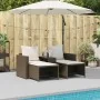 Set de muebles de jardín con cojines apilables 5 pzas marrón von , Outdoor-Sofas - Ref: Foro24-4104164, Preis: 265,56 €, Raba...