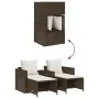 Set de muebles de jardín con cojines apilables 5 pzas marrón von , Outdoor-Sofas - Ref: Foro24-4104164, Preis: 265,56 €, Raba...
