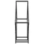 Leñero negro 80x25x80 cm Acero laminado en frío de , Bolsas y soportes de leña - Ref: Foro24-864283, Precio: 33,96 €, Descuen...