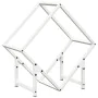 Leñero blanco 50x25x50 cm Acero laminado en frío de , Bolsas y soportes de leña - Ref: Foro24-864276, Precio: 31,46 €, Descue...