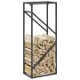 Leñero negro 40x25x100 cm Acero laminado en frío de , Bolsas y soportes de leña - Ref: Foro24-864331, Precio: 38,99 €, Descue...
