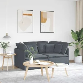 Sofá modular con cojines terciopelo gris oscuro de , Sofás - Ref: Foro24-3321250, Precio: 421,94 €, Descuento: %