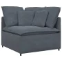 Sofá modular con cojines terciopelo gris oscuro de , Sofás - Ref: Foro24-3321329, Precio: 1,00 €, Descuento: %