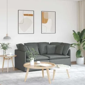 Sofá modular con cojines de tela gris oscuro de , Sofás - Ref: Foro24-3321238, Precio: 422,53 €, Descuento: %