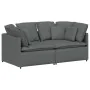 Sofá modular con cojines de tela gris oscuro de , Sofás - Ref: Foro24-3321238, Precio: 422,53 €, Descuento: %