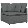Sofá modular con cojines de tela gris oscuro de , Sofás - Ref: Foro24-3321238, Precio: 422,53 €, Descuento: %