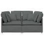 Sofá modular con cojines de tela gris oscuro de , Sofás - Ref: Foro24-3321238, Precio: 422,53 €, Descuento: %