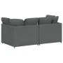 Sofá modular con cojines de tela gris oscuro de , Sofás - Ref: Foro24-3321238, Precio: 422,53 €, Descuento: %