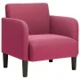Sillón con reposabrazos Terciopelo Rojo Vino 54 cm de , Sillones - Ref: Foro24-4100582, Precio: 108,02 €, Descuento: %