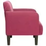 Sillón con reposabrazos Terciopelo Rojo Vino 54 cm de , Sillones - Ref: Foro24-4100582, Precio: 108,02 €, Descuento: %