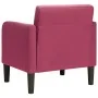 Sillón con reposabrazos Terciopelo Rojo Vino 54 cm de , Sillones - Ref: Foro24-4100582, Precio: 108,02 €, Descuento: %