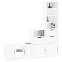 Muebles de TV 4 uds. con almacenaje "ODDA" blanco madera pino de , Muebles TV - Ref: Foro24-3365373, Precio: 221,13 €, Descue...