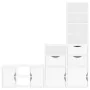 Muebles de TV 4 uds. con almacenaje "ODDA" blanco madera pino de , Muebles TV - Ref: Foro24-3365373, Precio: 221,13 €, Descue...