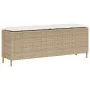 Banco de jardín con cojín beige110x30x40,5 cm ratán sintético de , Bancos de jardín - Ref: Foro24-4104158, Precio: 89,18 €, D...