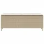 Banco de jardín con cojín beige110x30x40,5 cm ratán sintético de , Bancos de jardín - Ref: Foro24-4104158, Precio: 89,18 €, D...