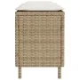 Banco de jardín con cojín beige110x30x40,5 cm ratán sintético de , Bancos de jardín - Ref: Foro24-4104158, Precio: 89,18 €, D...