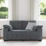 Sofá Loveseat gris oscuro 120 cm terciopelo de , Sofás - Ref: Foro24-4105258, Precio: 216,77 €, Descuento: %