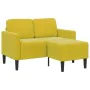 Sofá 2 plazas con chaise longue en forma L amarillo 125 cm de , Sofás - Ref: Foro24-4107074, Precio: 214,56 €, Descuento: %