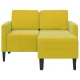 Sofá 2 plazas con chaise longue en forma L amarillo 125 cm de , Sofás - Ref: Foro24-4107074, Precio: 214,56 €, Descuento: %