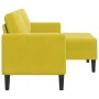 Sofá 2 plazas con chaise longue en forma L amarillo 125 cm de , Sofás - Ref: Foro24-4107074, Precio: 214,56 €, Descuento: %