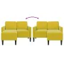 Sofá 2 plazas con chaise longue en forma L amarillo 125 cm de , Sofás - Ref: Foro24-4107074, Precio: 214,56 €, Descuento: %