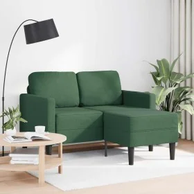 Sofá de 2 plazas con chaise longue en forma de L verde 125 cm de , Sofás - Ref: Foro24-4107081, Precio: 237,04 €, Descuento: %