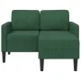 Sofá de 2 plazas con chaise longue en forma de L verde 125 cm de , Sofás - Ref: Foro24-4107081, Precio: 237,04 €, Descuento: %