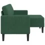 Sofá de 2 plazas con chaise longue en forma de L verde 125 cm de , Sofás - Ref: Foro24-4107081, Precio: 237,04 €, Descuento: %