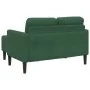 Sofá de 2 plazas con chaise longue en forma de L verde 125 cm de , Sofás - Ref: Foro24-4107081, Precio: 237,04 €, Descuento: %