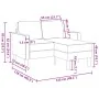 Sofá de 2 plazas con chaise longue en forma de L verde 125 cm de , Sofás - Ref: Foro24-4107081, Precio: 237,04 €, Descuento: %