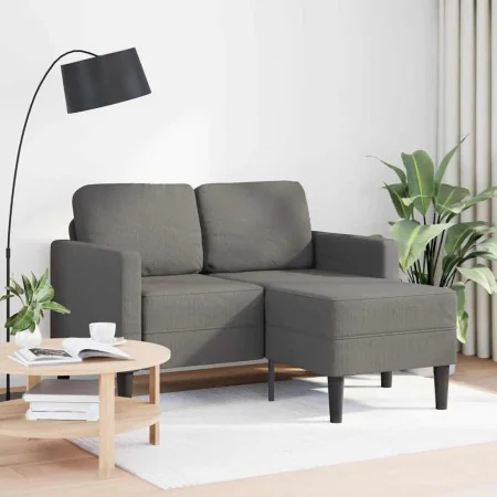 Sofá de 2 plazas con chaise longue en forma L gris claro 125 cm de , Sofás - Ref: Foro24-4107076, Precio: 230,86 €, Descuento: %
