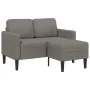 Sofá de 2 plazas con chaise longue en forma L gris claro 125 cm de , Sofás - Ref: Foro24-4107076, Precio: 230,86 €, Descuento: %