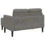 Sofá de 2 plazas con chaise longue en forma L gris claro 125 cm de , Sofás - Ref: Foro24-4107076, Precio: 230,86 €, Descuento: %