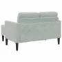 Sofá de 2 plazas con chaise longue en forma L gris claro 125 cm de , Sofás - Ref: Foro24-4107069, Precio: 232,44 €, Descuento: %