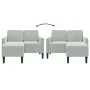 Sofá de 2 plazas con chaise longue en forma L gris claro 125 cm de , Sofás - Ref: Foro24-4107069, Precio: 232,44 €, Descuento: %