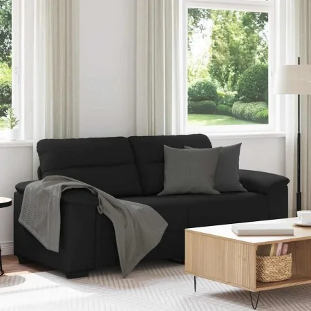 Sofá 2 plazas Tela Negro 140 cm de , Sofás - Ref: Foro24-4105309, Precio: 227,60 €, Descuento: %