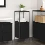 Mueble de baño con estantes roble negro 36x35x95 cm de , Tocadores de baño - Ref: Foro24-861912, Precio: 53,19 €, Descuento: %
