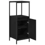 Mueble de baño con estantes roble negro 36x35x95 cm de , Tocadores de baño - Ref: Foro24-861912, Precio: 53,19 €, Descuento: %