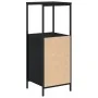 Mueble de baño con estantes roble negro 36x35x95 cm de , Tocadores de baño - Ref: Foro24-861912, Precio: 53,19 €, Descuento: %