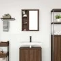 Mueble de baño de pared con espejo roble marrón 50x21x60 cm de , Tocadores de baño - Ref: Foro24-861906, Precio: 62,41 €, Des...