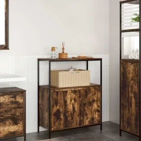 Mueble de baño con estantes roble ahumado 76,5x35x95 cm de , Tocadores de baño - Ref: Foro24-861919, Precio: 75,90 €, Descuen...