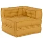 Puf modular de tela amarillo 70x70x54 de , Cojines para sillas y sofás - Ref: Foro24-4019037, Precio: 145,70 €, Descuento: %